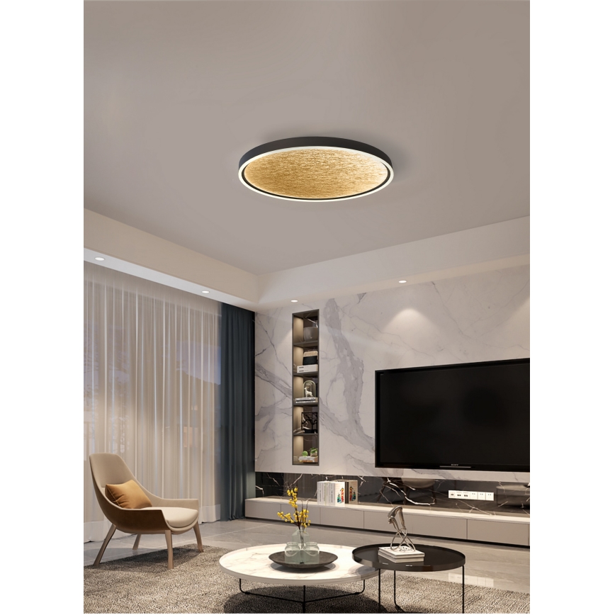 Wofi 9002-104L - LED stropna svjetiljka s prigušivanjem BORDEAUX LED/60W/230V crna/zlatna