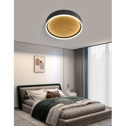Wofi 9002-104M - LED stropna svjetiljka s prigušivanjem BORDEAUX LED/37W/230V crna/zlatna