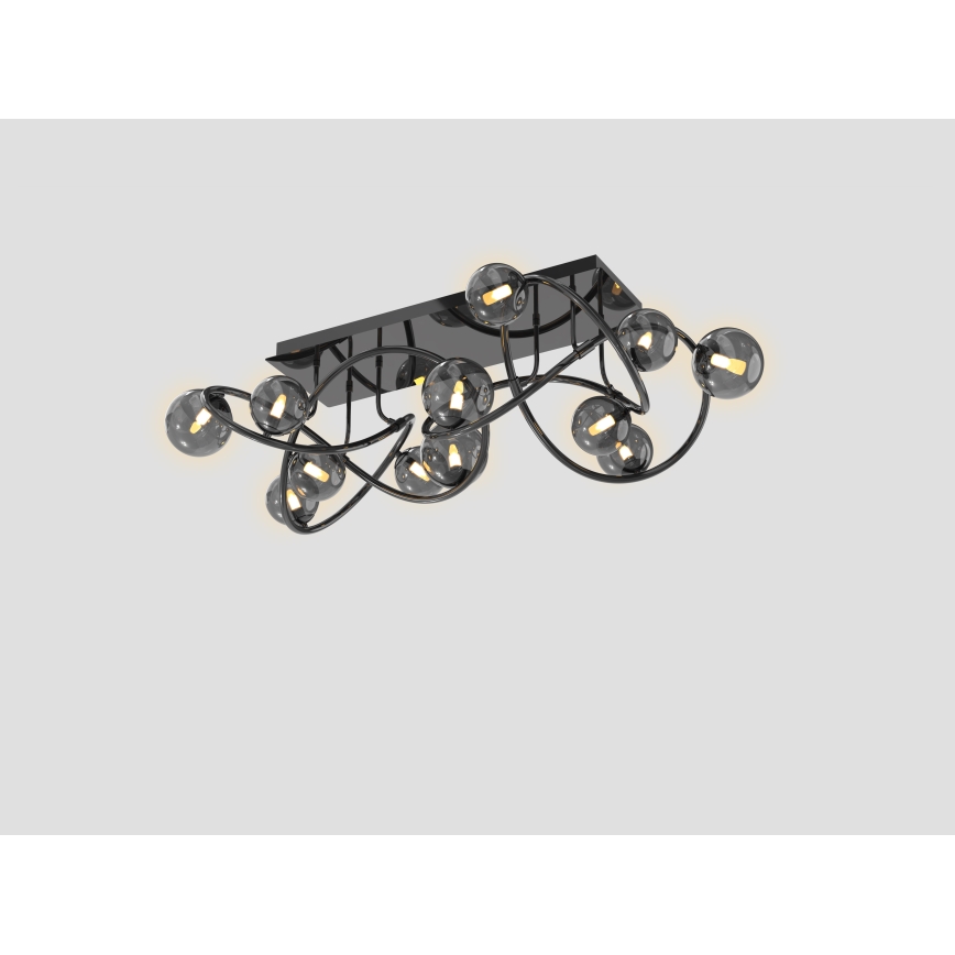 Wofi 9014-1205 - LED Nadgradni luster NANCY 12xG9/3,5W/230V crna/sjajni krom