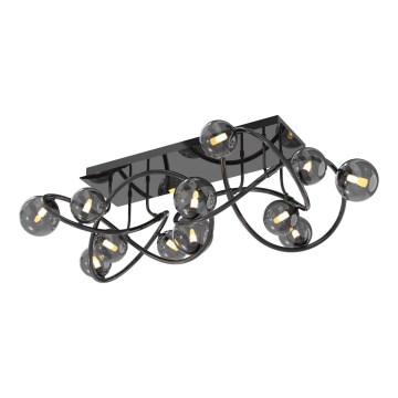 Wofi 9014-1205 - LED Nadgradni luster NANCY 12xG9/3,5W/230V crna/sjajni krom