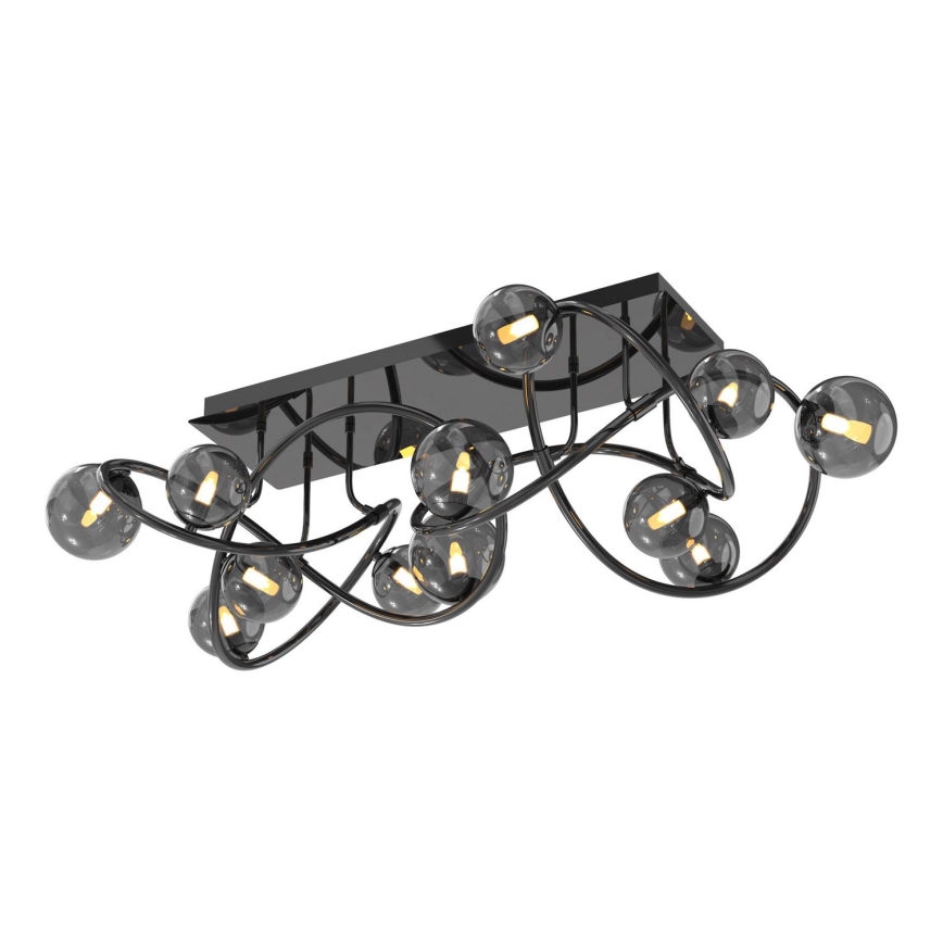 Wofi 9014-1205 - LED Nadgradni luster NANCY 12xG9/3,5W/230V crna/sjajni krom