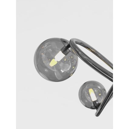Wofi 9014-805 - LED Nadgradni luster NANCY 8xG9/3,5W/230V crna/sjajni krom