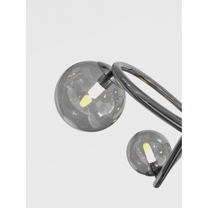 Wofi 9014-805 - LED Nadgradni luster NANCY 8xG9/3,5W/230V crna/sjajni krom