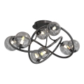 Wofi 9014-805 - LED Nadgradni luster NANCY 8xG9/3,5W/230V crna/sjajni krom