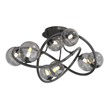 Wofi 9014-805 - LED Nadgradni luster NANCY 8xG9/3,5W/230V crna/sjajni krom