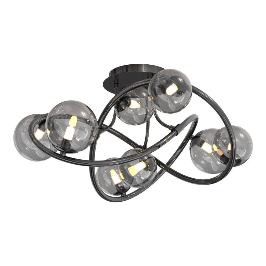 Wofi 9014-805 - LED Nadgradni luster NANCY 8xG9/3,5W/230V crna/sjajni krom