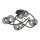 Wofi 9014-805 - LED Nadgradni luster NANCY 8xG9/3,5W/230V crna/sjajni krom
