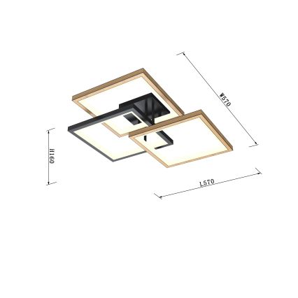 Wofi 9022-306S - LED Prigušiva stropna svjetiljka MATERA LED/40W/230V