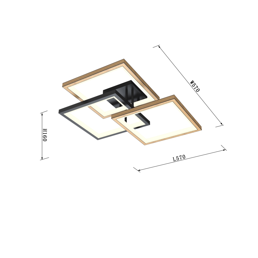 Wofi 9022-306S - LED Prigušiva stropna svjetiljka MATERA LED/40W/230V