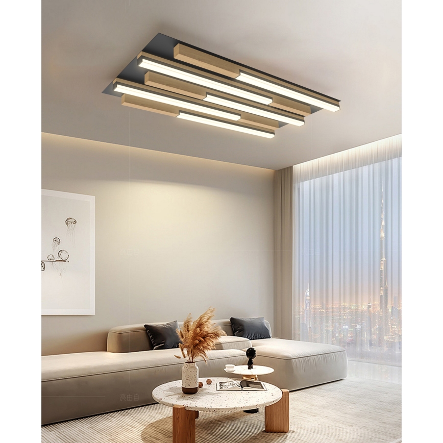Wofi 9031-506S  - LED Prigušiva stropna svjetiljka PALERMO LED/34W/230V kaučukovac