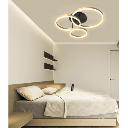 Wofi 9049-401 - LED stropna lampa s prigušivanjem PERPIGNAN LED/51W/230V zlatna
