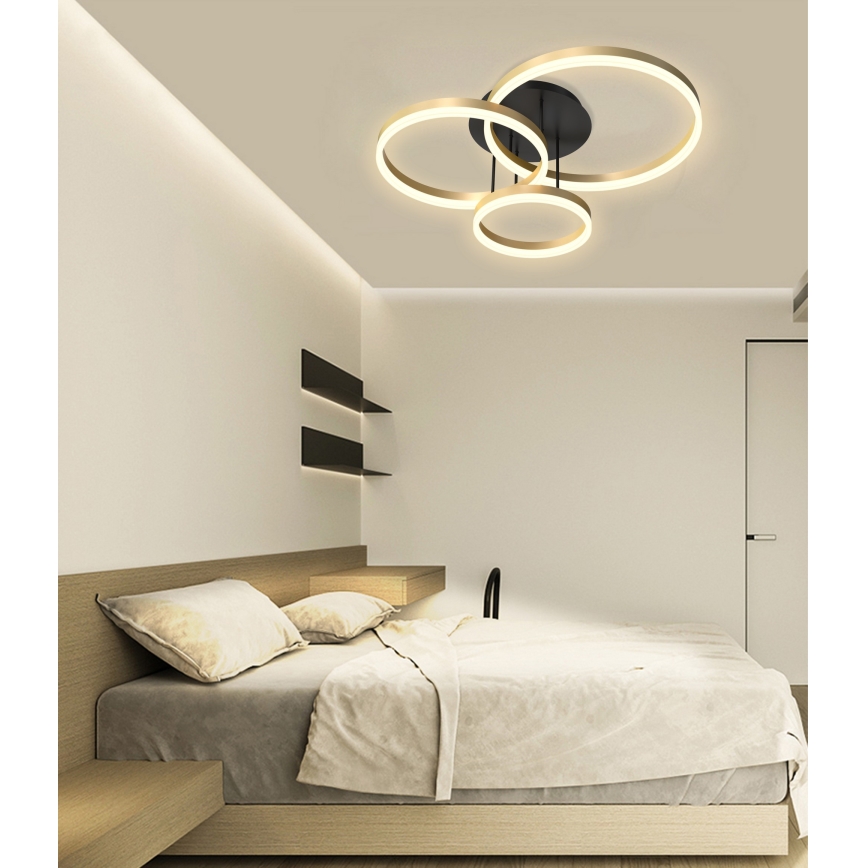 Wofi 9049-401 - LED stropna lampa s prigušivanjem PERPIGNAN LED/51W/230V zlatna