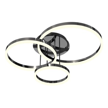 Wofi 9049-405 - LED Prigušivi nadgradni luster PERPIGNAN LED/51W/230V crna/sjajni krom