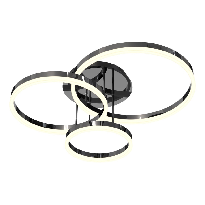 Wofi 9049-405 - LED Prigušivi nadgradni luster PERPIGNAN LED/51W/230V crna/sjajni krom