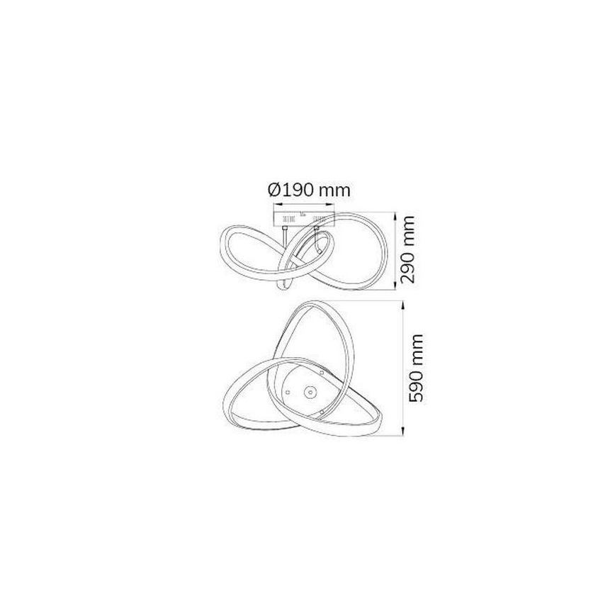 Wofi 9134.01.88.9000 - LED Nadgradni luster INDIGO LED/45W/230V