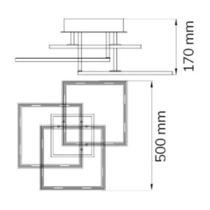 Wofi 9243.03.10.9300 - LED stropna lampa MODESTO LED/33W/230V s mogućnošću prigušivanja