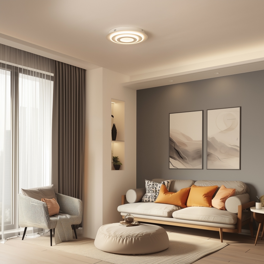 Wofi 9464.01.06.9000 - LED stropna svjetiljka FLYNN LED/25W/230V Ø 60 cm bijela