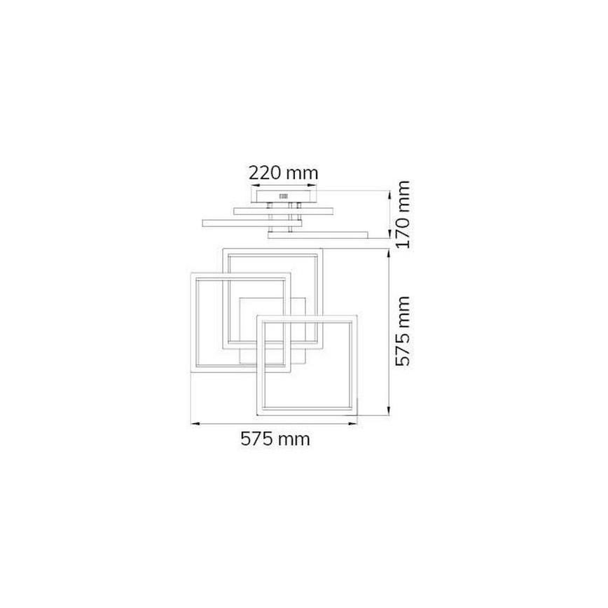 Wofi 9531.03.54.7000 - LED stropna lampa s mogućnošću prigušivanja VISO LED/40W/230V