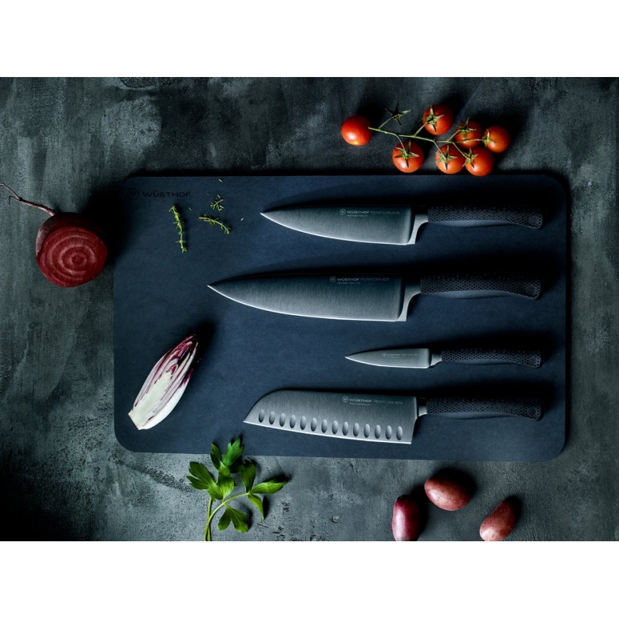 Wüsthof - Santoku kuhinjski nož PERFORMER 17 cm crna
