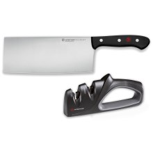 Wüsthof - Set kineski kuhinjski nož i oštrač GOURMET