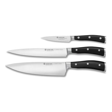 Wüsthof - Set kuhinjskih noževa CLASSIC IKON, 3-dijelni, crni