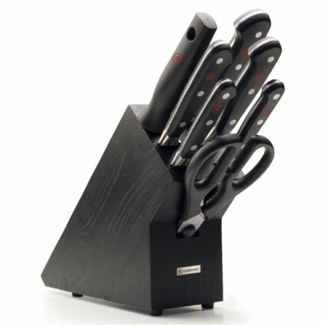 Wüsthof - Set kuhinjskih noževa na stalku CLASSIC 8 kom crna