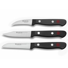 Wüsthof - Set kuhinjskih noževa za povrće GOURMET 3 kom crna
