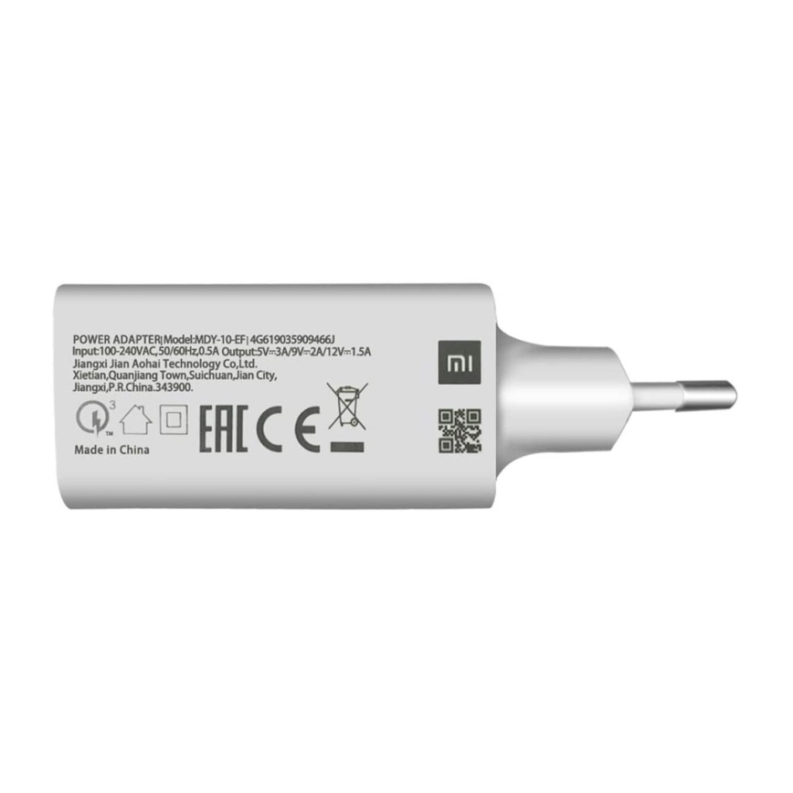 Xiaomi - Adapter USB za utičnicu QUICK 18W/230V bijela