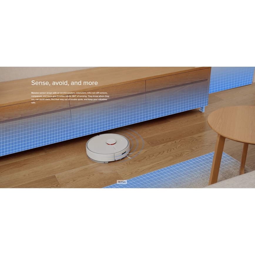Xiaomi - Pametan robotski usisavač ROBOROCK S6 Pure 58W Wi-Fi bijela