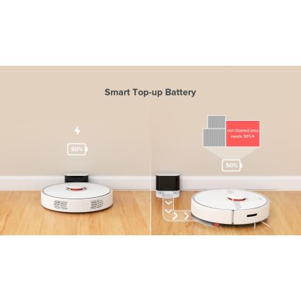 Xiaomi - Pametan robotski usisavač ROBOROCK S6 Pure 58W Wi-Fi bijela