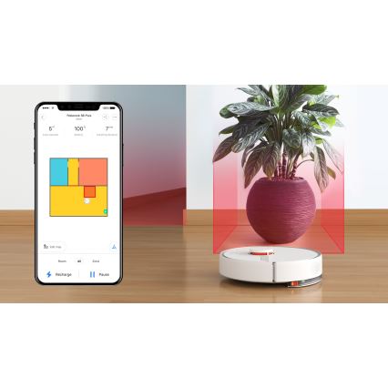Xiaomi - Pametan robotski usisavač ROBOROCK S6 Pure 58W Wi-Fi bijela