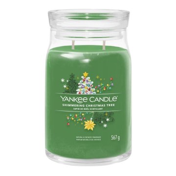 Yankee Candle - Mirisna svijeća SHIMMERING CHRISTMAS TREE velika 567g 60-90 sati.