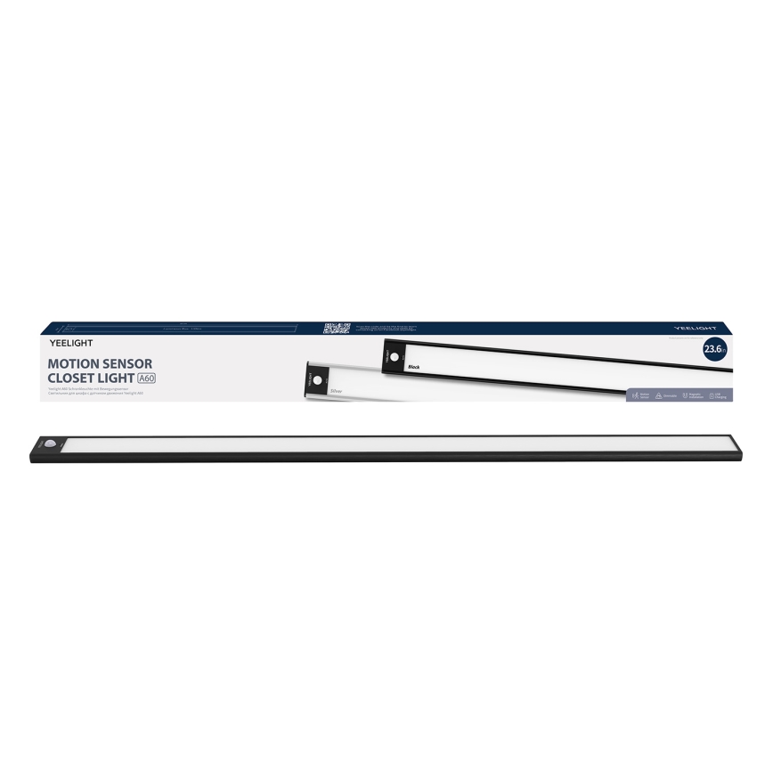 Yeelight - LED Prigušiva punjiva rasvjeta za namještaj sa senzorom LED/2,4W/2200 mAh 4000K 60 cm crna
