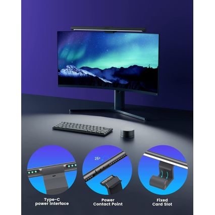 Yeelight - LED RGB Prigušivo osvjetljenje za monitor LED/10W/230V IP50 CRI 95 + daljinski upravljač