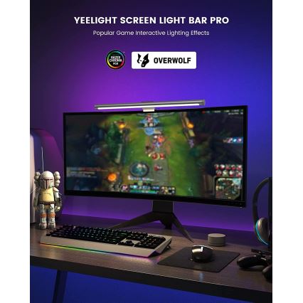 Yeelight - LED RGB Prigušivo osvjetljenje za monitor LED/10W/230V IP50 CRI 95 + daljinski upravljač