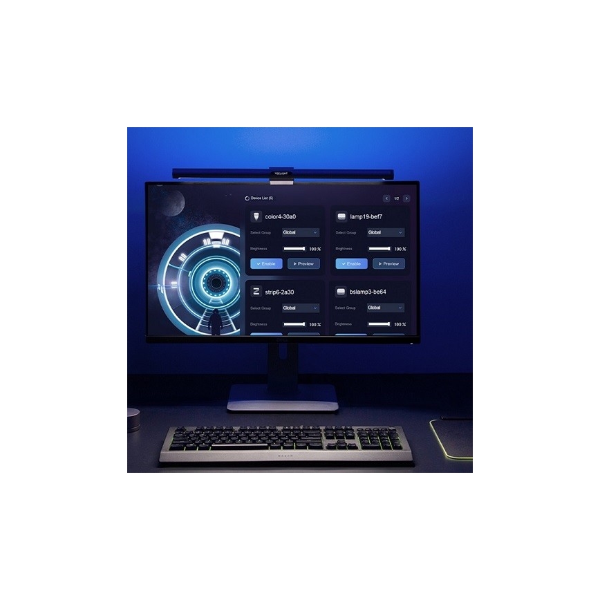Yeelight - LED RGB Prigušivo osvjetljenje za monitor LED/10W/230V IP50 CRI 95 + daljinski upravljač
