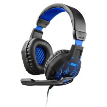 Yenkee - LED Gaming slušalice s mikrofonom crna/plava