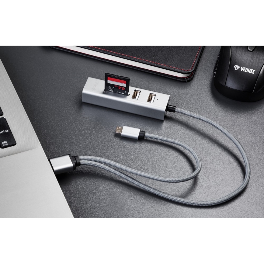 Yenkee - USB Razdjelnik 2.0 i OTG te čitač SD kartica