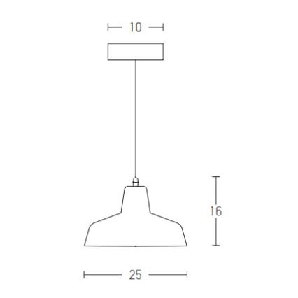 Zambelis 1655 - Luster na sajli 1xE27/40W/230V beton