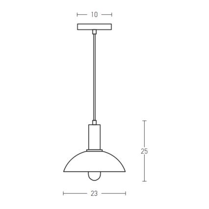 Zambelis 180052 - Luster na sajli 1xE27/40W/230V crna