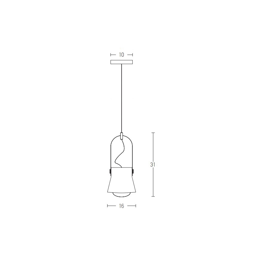 Zambelis 18192 - Luster na sajli 1xE27/40W/230V crna