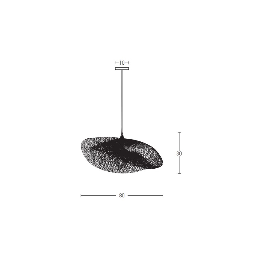Zambelis 19103 - Luster na sajli 1xE27/40W/230V bambus/bež