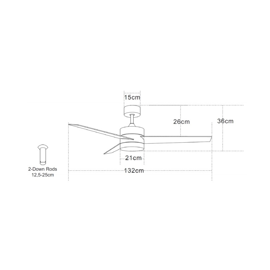 Zambelis 19134 - LED Stropni ventilator LED/15W/230V 3000/4000/6000K mat krom + daljinski upravljač