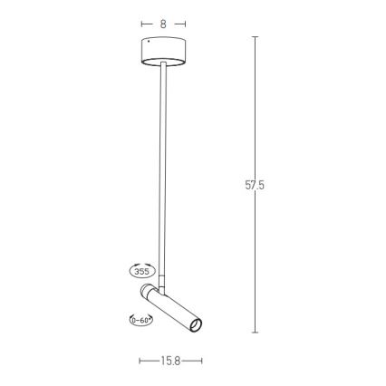 Zambelis 1920 - LED Viseći luster LED/4,2W/230V bijela