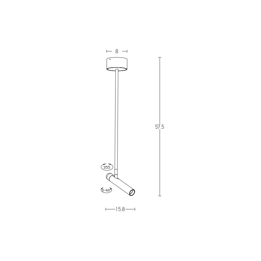 Zambelis 1920 - LED Viseći luster LED/4,2W/230V bijela