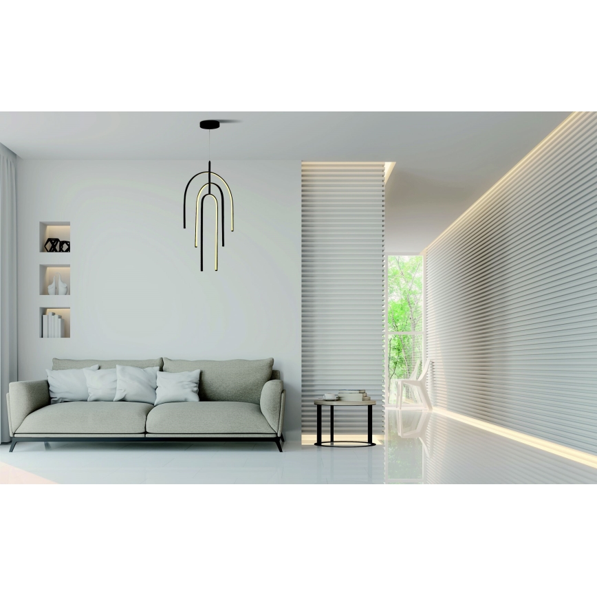 Zambelis 1932 - LED Prigušivi luster na sajli LED/80W/230V crna