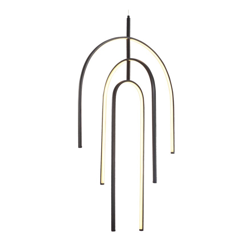 Zambelis 1932 - LED Prigušivi luster na sajli LED/80W/230V crna