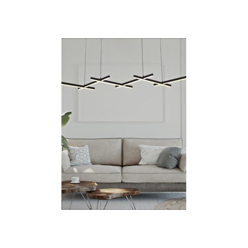 Zambelis 1948 - LED Prigušivi luster na sajli LED/85W/230V crna