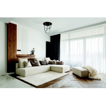 Zambelis 1951 - LED Prigušivi nadgradni luster LED/80W/230V crna