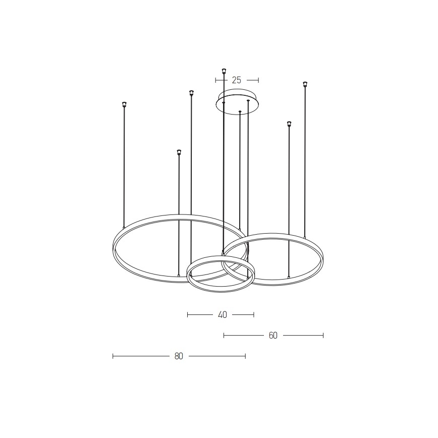 Zambelis 1956-D - LED Prigušivi luster na sajli LED/136W/230V